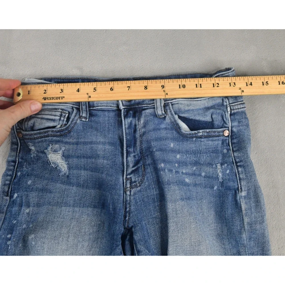 Judy Blue Jeans Womens 3/26 ( 27x28) Boyfriend Distressed Paint spots